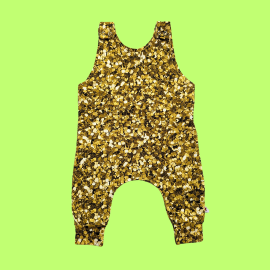 Baby Romper | Gold Glitter - 0-6 Months