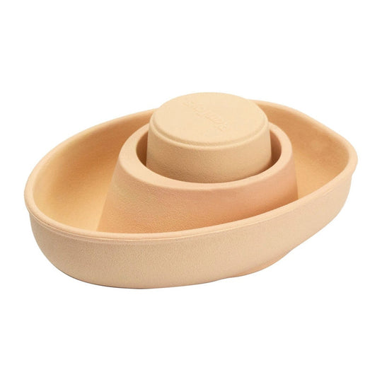 PlanToys Rubber Convertible Boat - Pastel Orange