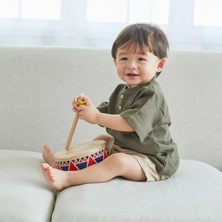 PlanToys Wooden Solid Drum Musical Toy