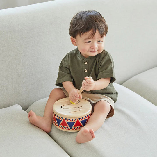 PlanToys Wooden Solid Drum Musical Toy