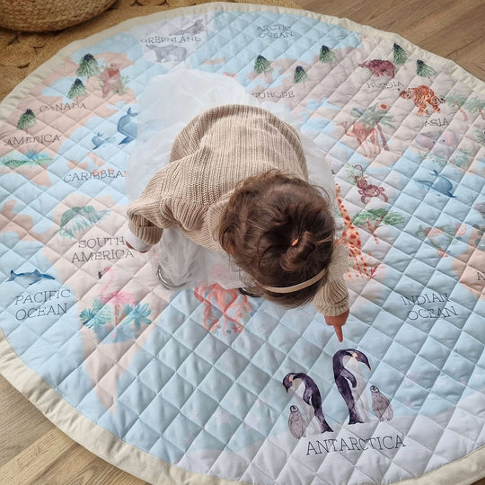 Reversible Pullaway Play Mat | All Around the World