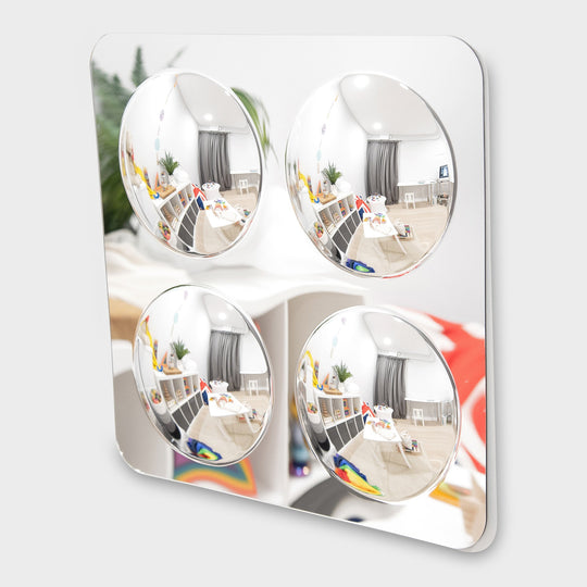 Large 4-Domed Acrylic Mirror Panel