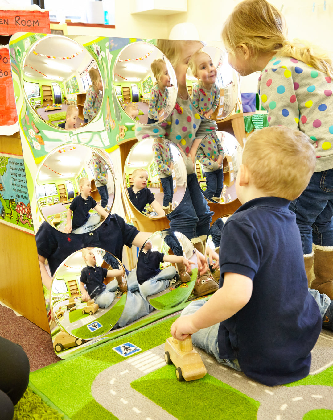 Giant 9-Domed Acrylic Mirror Panel