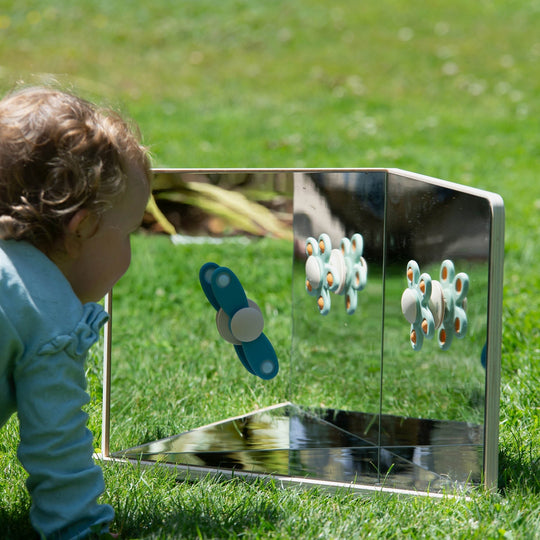 Wooden 4-Way Mirror