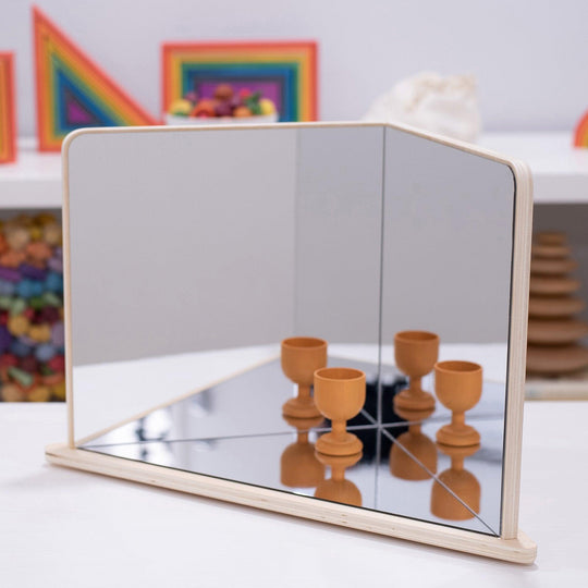 Wooden 4-Way Mirror