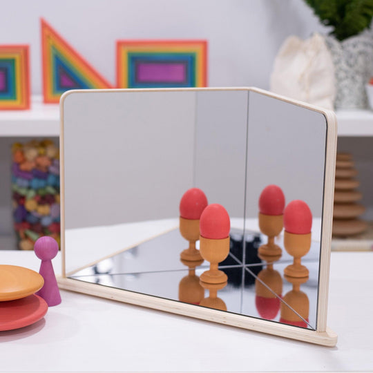 Wooden 4-Way Mirror