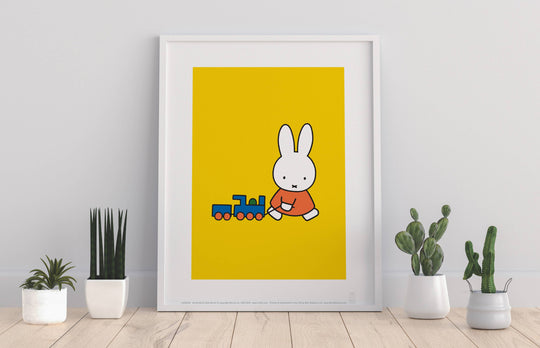 Miffy Art Print Pulling A Train | 11” x 14”