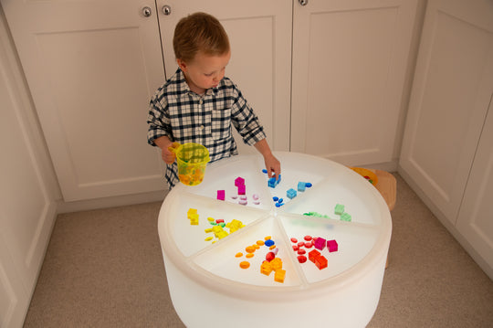 Sensory Discovery Table + Discovery Trays