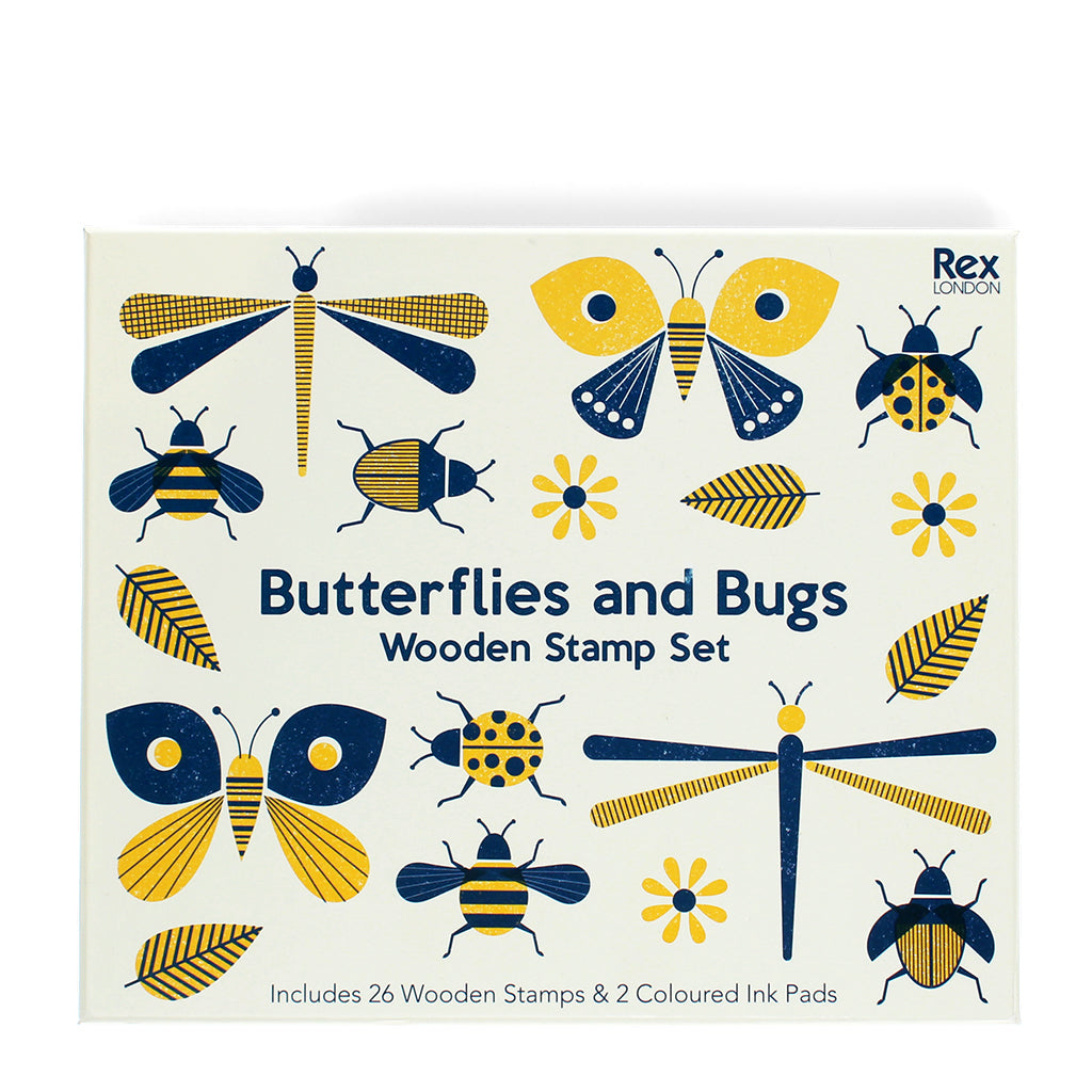 Wooden Stamp Set | Butterfies and Bugs