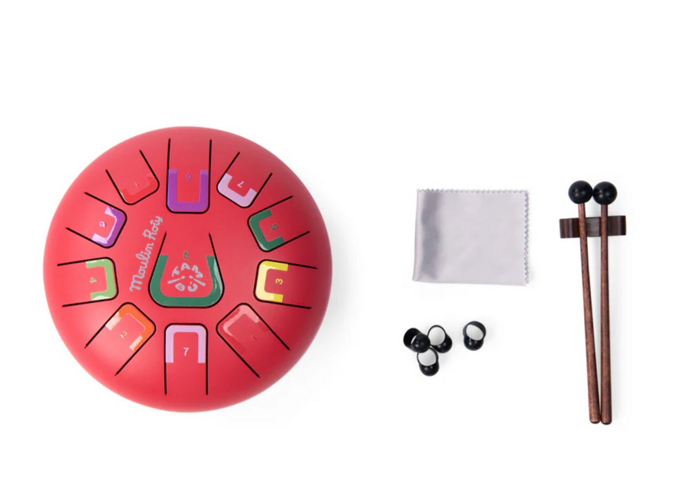 Tongue Drum Musical Instrument | Les Popipop - Red