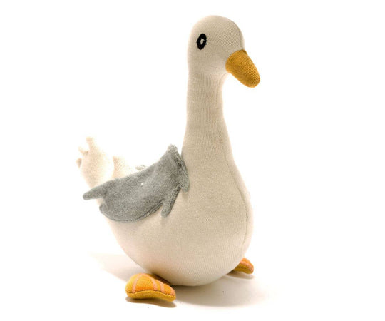 Organic Cotton Knit Plush Toy - Seagull