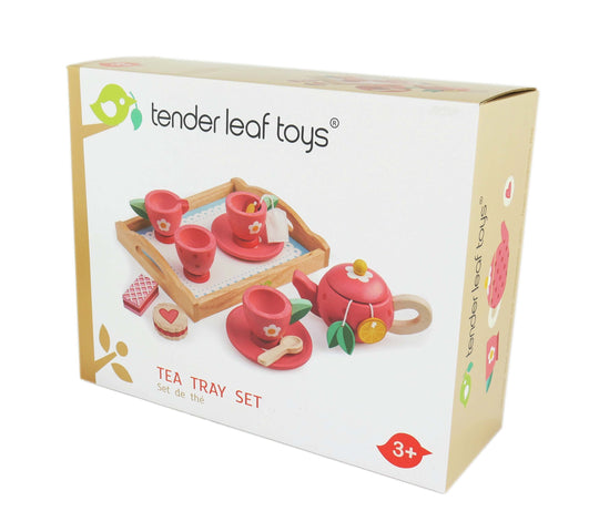 Tender Leaf Toys tea tray set packaging on a white background