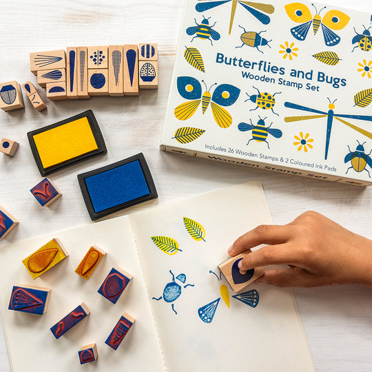 Wooden Stamp Set | Butterfies and Bugs