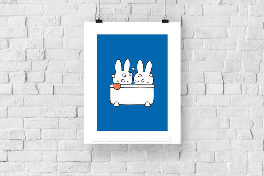 Miffy Art Print In The Bath | 11” x 14”