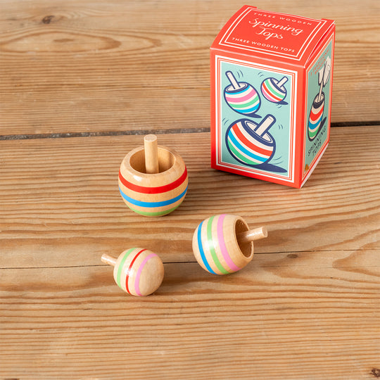 Wooden Spinning Tops | Set of 3