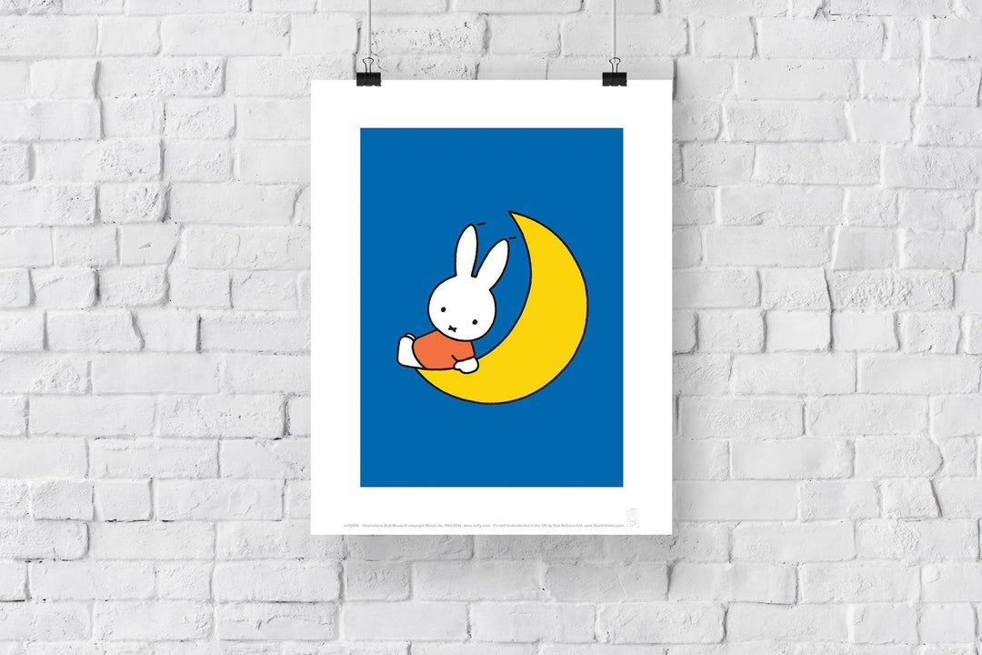 Miffy Art Print With Moon | 11” x 14”