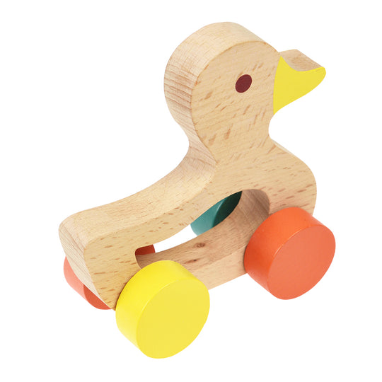 Wooden Push Along Toy Duck