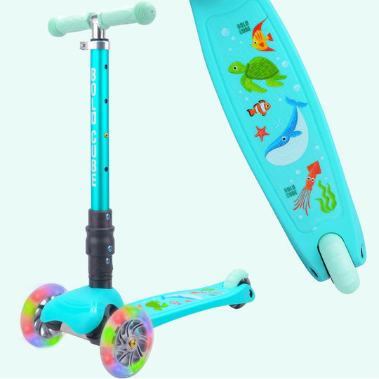 Teeny Fold 3 Wheel Scooter - Ocean