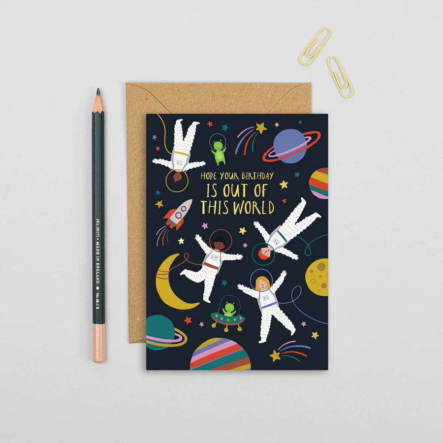 Mifkins Card | Space Birthday - Moo Like a Monkey
