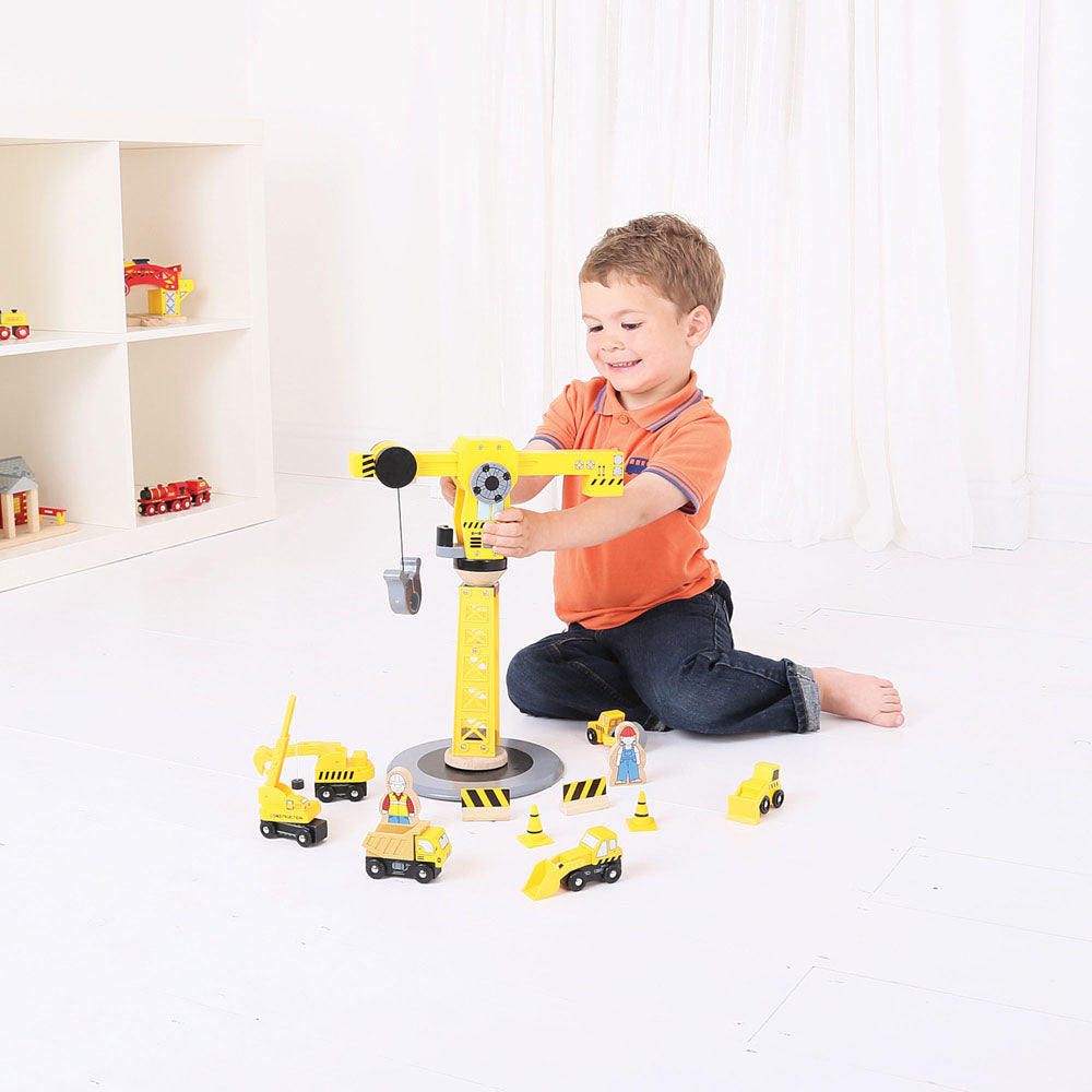 Yellow Crane Construction Set