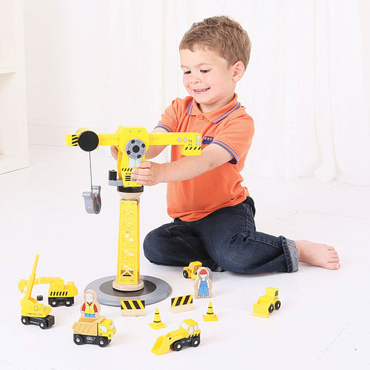 Yellow Crane Construction Set