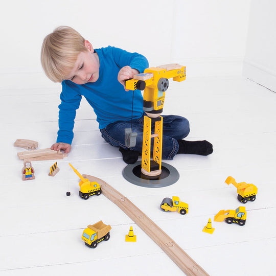 Yellow Crane Construction Set