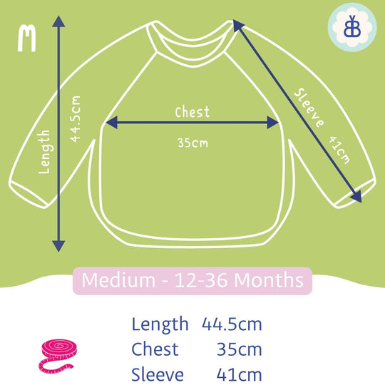 Long Sleeved Baby Bib - Snack Time