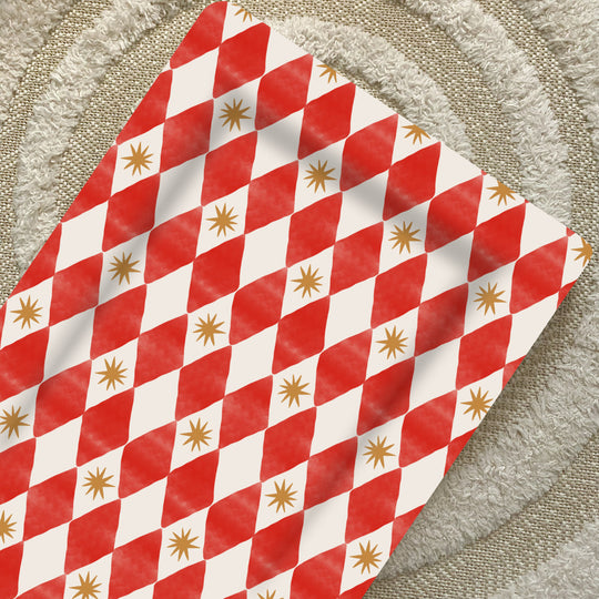 Changing Mat - Red Harlequin