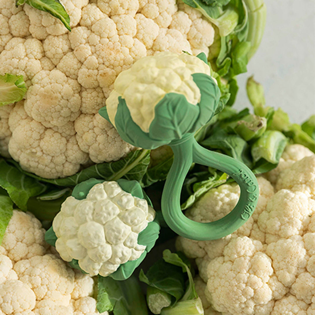 Oli & Carol Cauliflower Baby Rattle & Teether