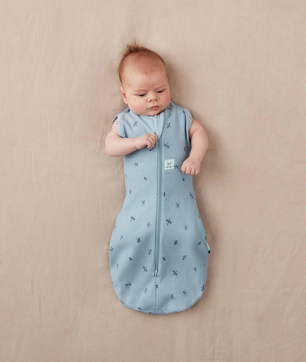 ergoPouch - Organic All Year Cocoon Swaddle Sleeping Bag - Dragonflies 1.0 TOG