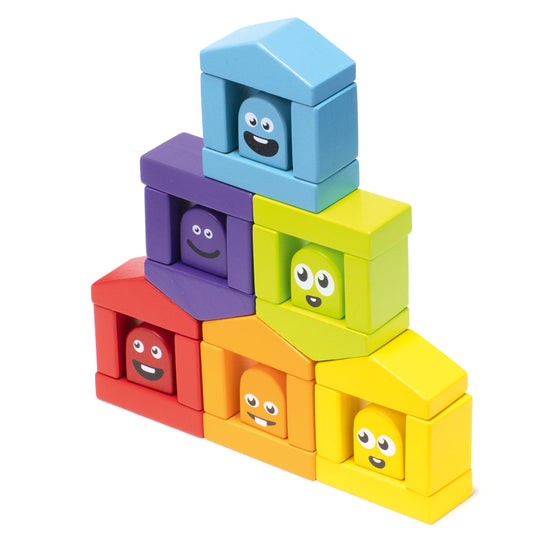 Colourful Houses Building Blocks