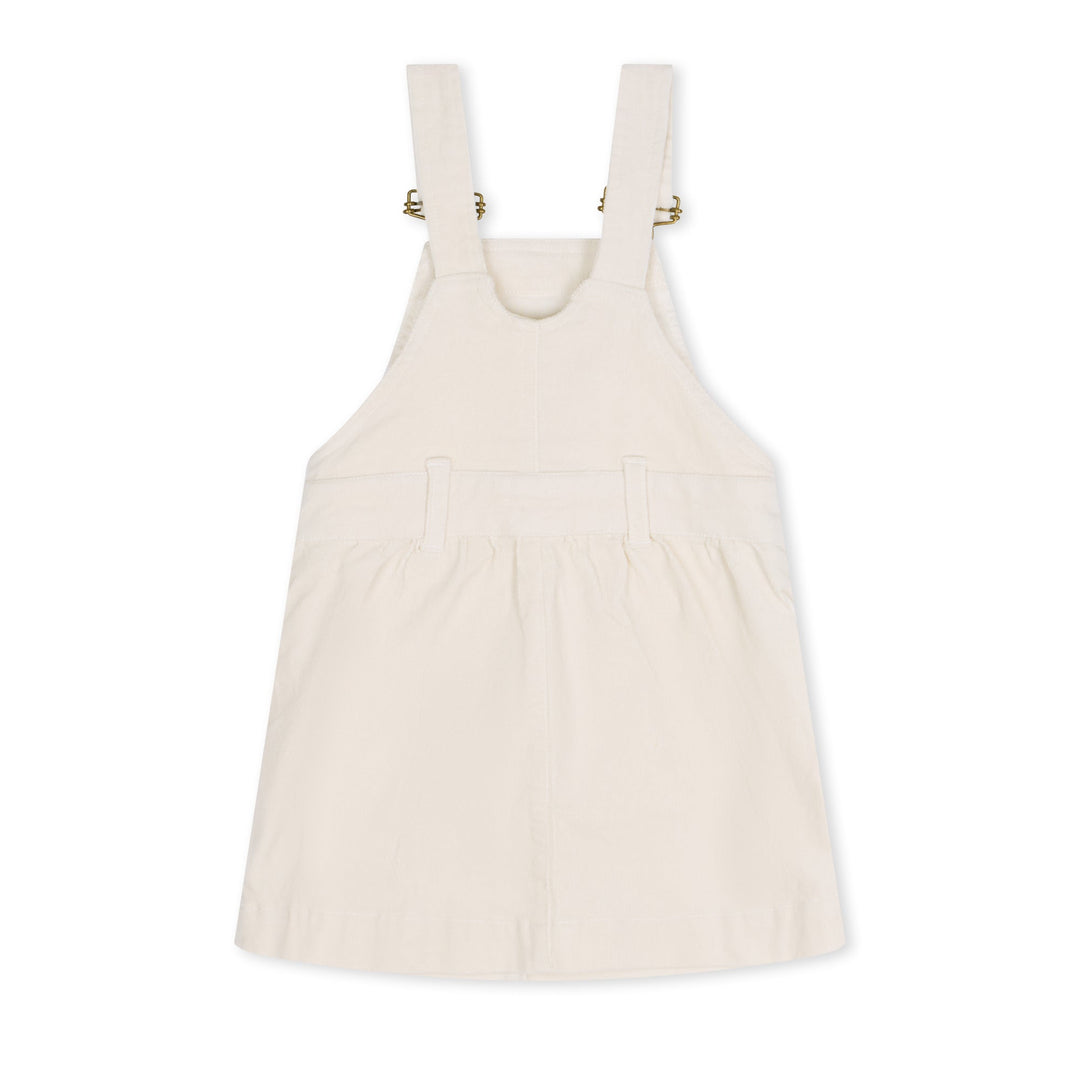 Dotty Dungarees | Corduroy Dress - Custard