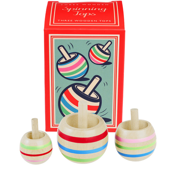 Wooden Spinning Tops | Set of 3