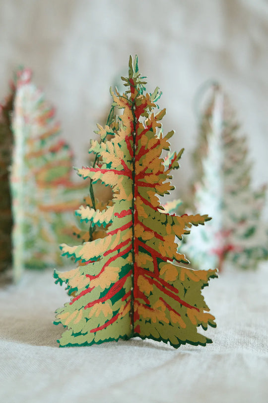Forest Paper Christmas Tree Ornaments Decorations