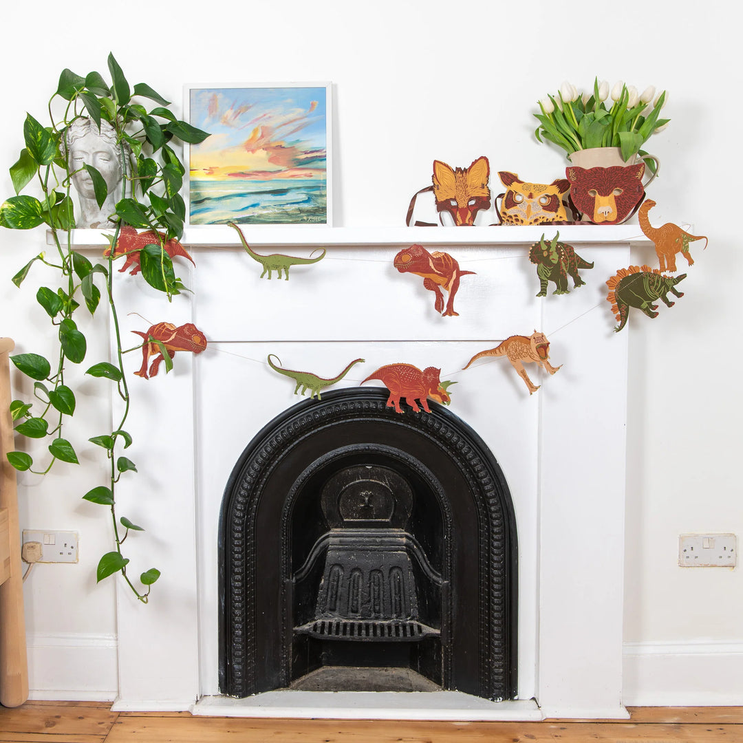 Recycled Paper Garland | Dinosaurs