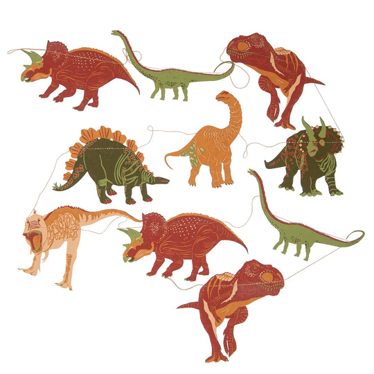 Recycled Paper Garland | Dinosaurs