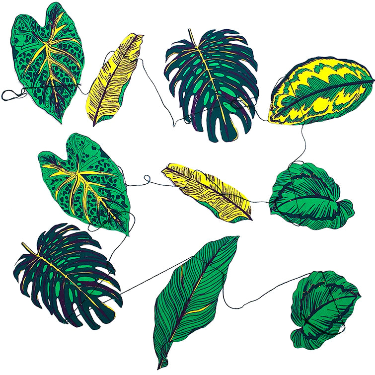 Recycled Paper Garland | Botanical Leaves - Moo Like a Monkey