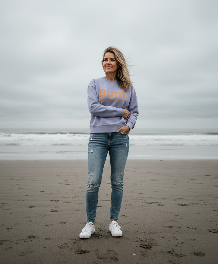 Organic Adult Lavender Sweatshirt - Bum (Brilliant Mum)