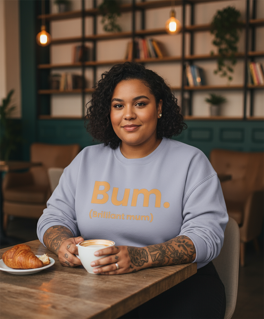 Organic Adult Lavender Sweatshirt - Bum (Brilliant Mum)