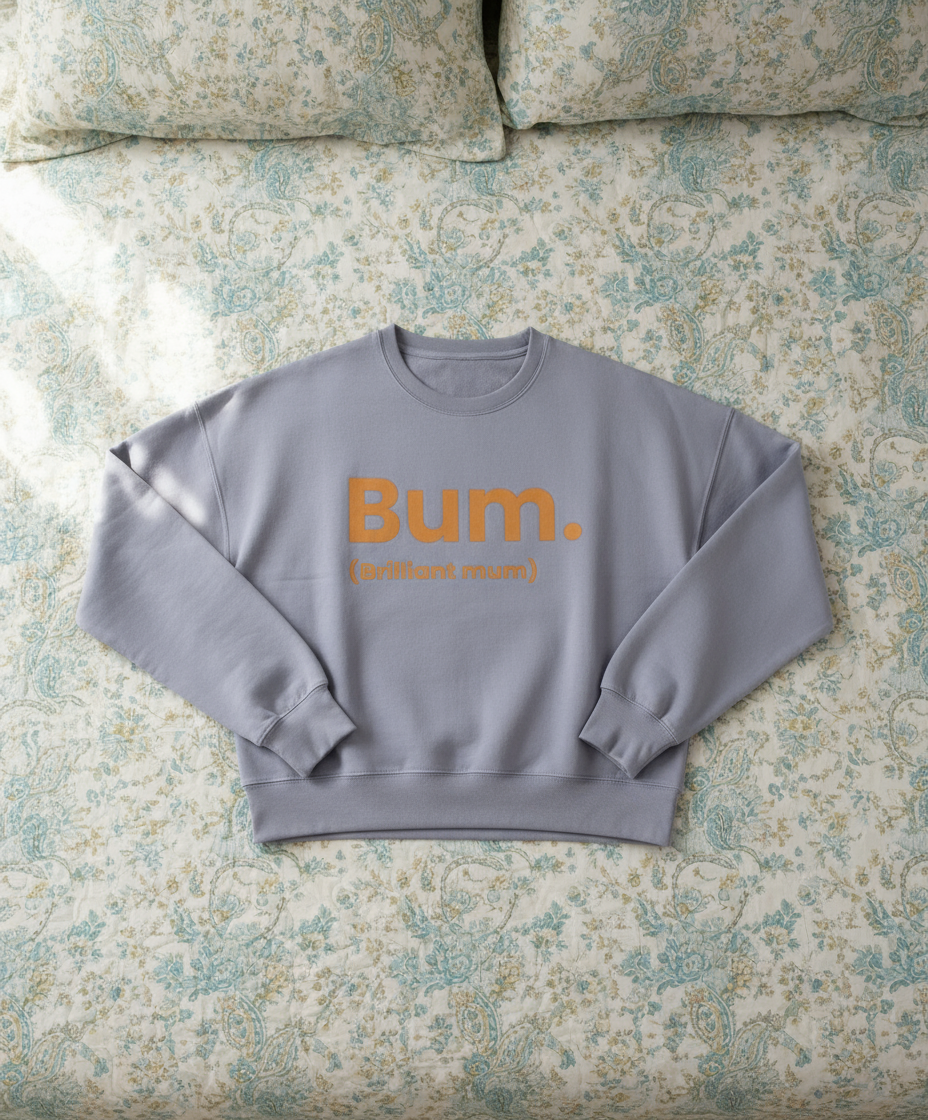 Organic Adult Lavender Sweatshirt - Bum (Brilliant Mum)