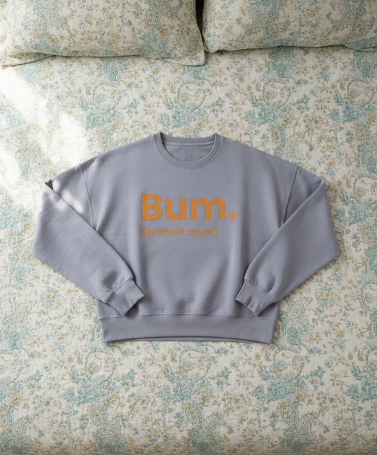 Organic Adult Lavender Sweatshirt - Bum (Brilliant Mum)
