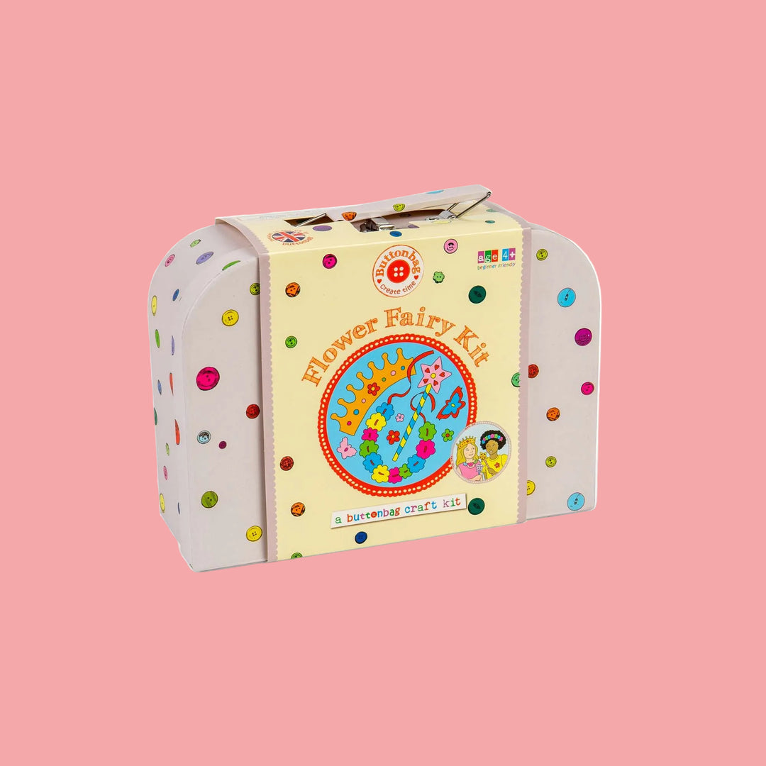 Butterfly craft kit with colorful design on a white background