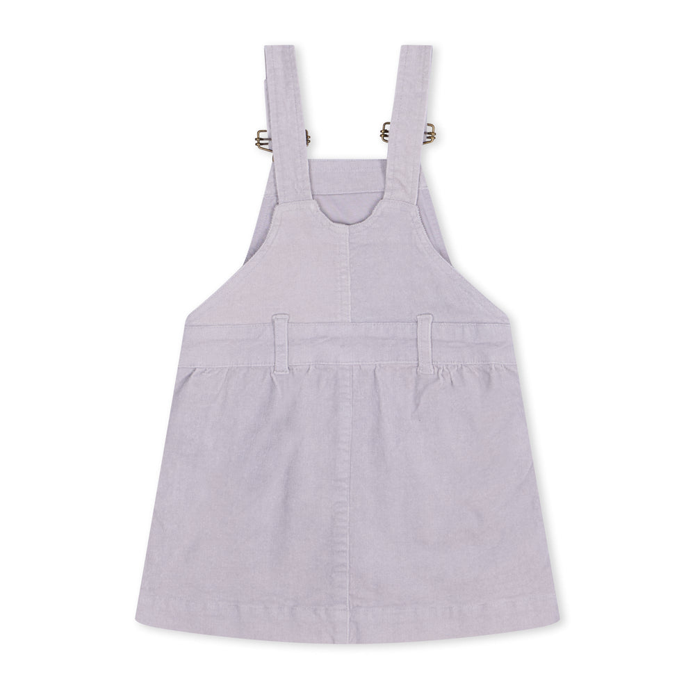 Dotty Dungarees | Corduroy Dress - Fog