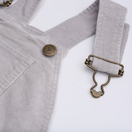 Dotty Dungarees | Corduroy Dungarees - Fog