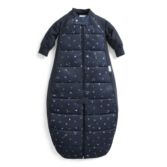 ergoPouch - Organic Winter Long Sleeved 2 in 1 Sleeping Suit Bag - Hedgehog 2.5 TOG