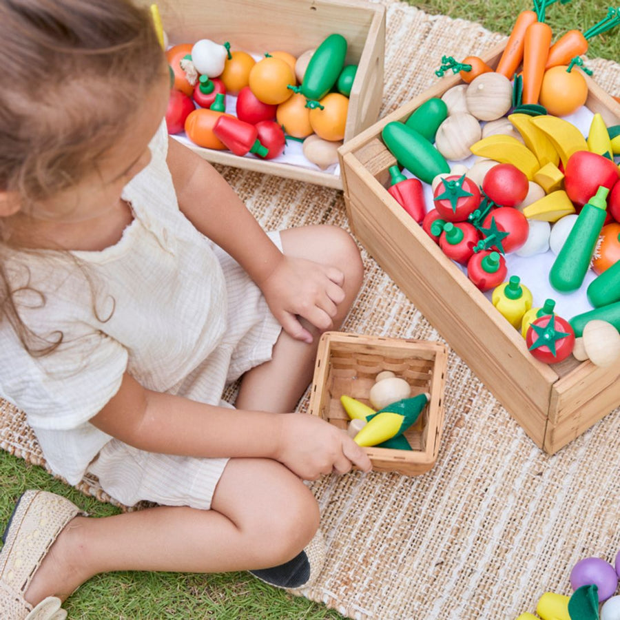 Plan Toys Fresh Produce Set E (Cucumbers, Onions & Pumpkins)