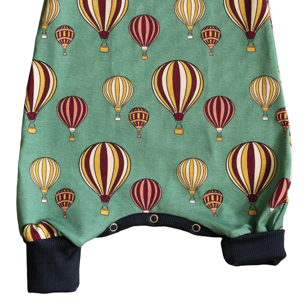ILO Harem Romper - Hot Air Balloons Green
