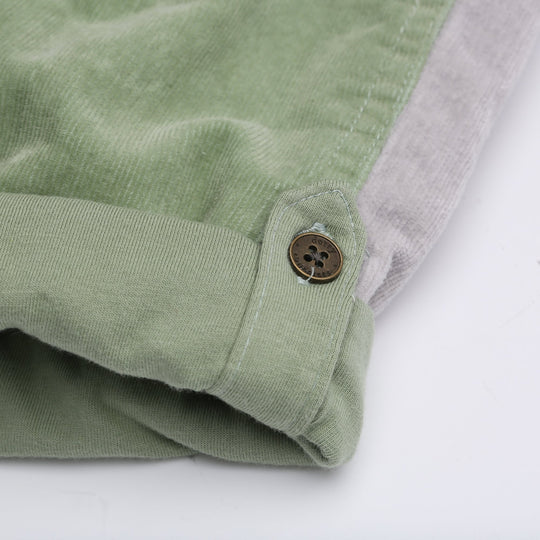 Dotty Dungarees | Corduroy Dungarees - Waterlilies Patchwork
