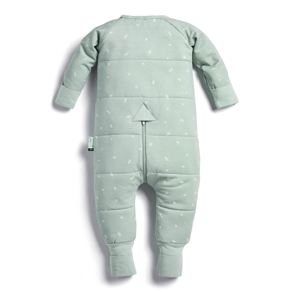 ergoPouch - Organic Winter Long Sleeved Sleep Onesie - Sage 3.5 TOG