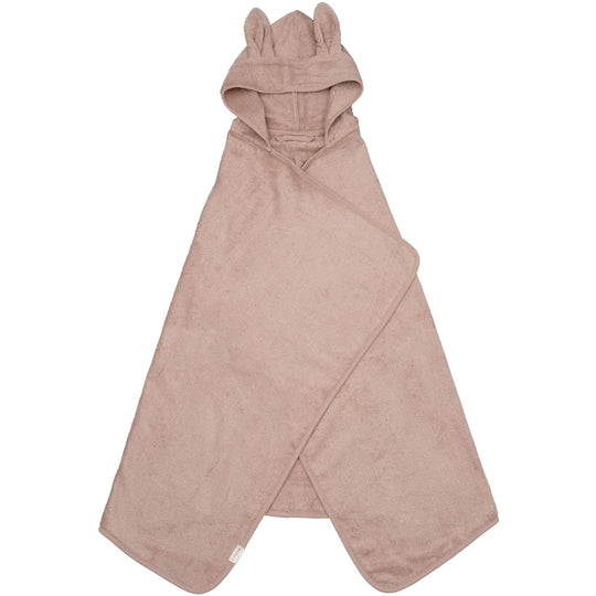 Hooded Junior Bath Towel | Bunny - Old Rose